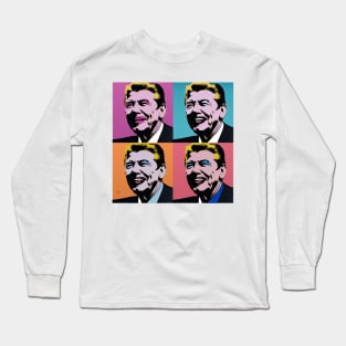 Ronald Reagan Andy Warhol Long Sleeve T-Shirt